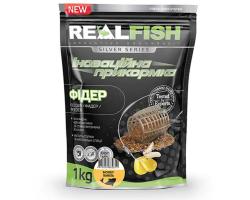 Підкормка REAL FISH Фідер Бисквит-ваніль 1кг