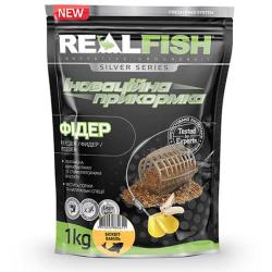 Підкормка REAL FISH Фідер Бисквит-ваніль 1кг