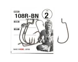 Оффсетный крючок Fudo Worm 108R Black 2 (5 шт.) (FHBN49112)