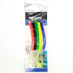 Морской монтаж Fladen Gummi Mac 5p Assorted Glowing 9/0 (17-821-90)