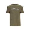 Футболка Simms Logo T-shirt RC Dark Clover/Military Heather XXL