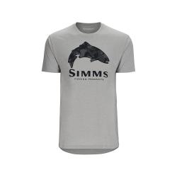 Футболка Simms Trout Regiment Camo Fill T-Shirt Cinder Heather L