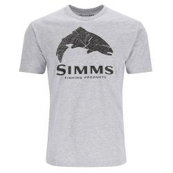 Футболка Simms Wood Trout Fill T-Shirt Grey Heather L (13437-067-40)