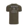Футболка Simms Stacked Bass T-Shirt Military Heather L