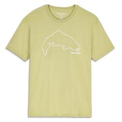 Футболка Simms Trout Outline T-Shirt Tent Green M