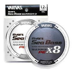 Шнур Varivas Avani SeaBass Max Power X8 Stealth Gray 150m 12.9kg 0.205mm #1.5