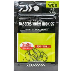 Гачок офсетний Daiwa Basser`s Worm Hook SS WOS #3 (07205429)