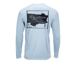 Реглан Simms Solar-Tech Tee Musky Face Steel Blue L (12883-188-40)
