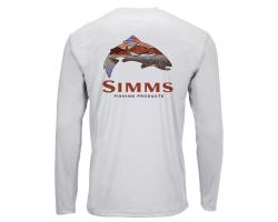 Реглан Simms Solar-Tech Tee Simms Troutscape Sterling L (12883-142-40)