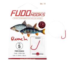 Крючки с поводками Fudo Roach Red 5 0.16mm 60cm (10 шт.) (FHRDSH0025)