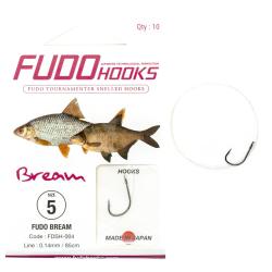 Гачки з повідцями Fudo Bream Black 8 0.12mm 85cm (10 шт.) (FHBNSH0048)