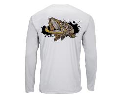 Реглан Simms Solar-Tech Tee Brown Trout Sterling M (12883-143-30)