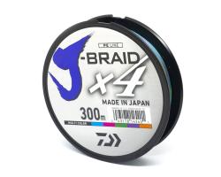 Шнур Daiwa J-Braid X4E 300m Multi Color 6.9kg 0.15mm #1.2 (12745-115)