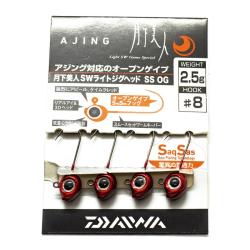 Джигголівка Daiwa Gekka SW Light Jig Head SS Open Gap 2.5gr #8 4pc (07104133)