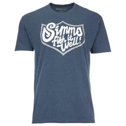 Футболка Simms Fish It Well Badge T-Shirt Sailor Blue Heather XL