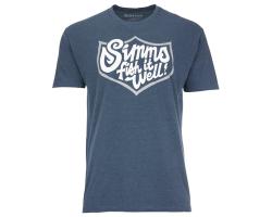 Футболка Simms Fish It Well Badge T-Shirt Sailor Blue Heather M (13517-677-30)