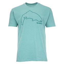 Футболка Simms Trout Outline T-Shirt Oil Blue Heather M (13519-676-30)