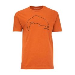 Футболка Simms Trout Outline T-Shirt Adobe Heather L (13519-799-40)