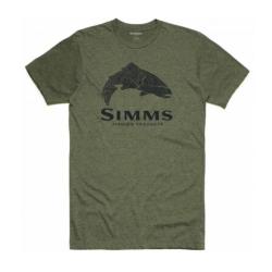 Футболка Simms Wood Trout Fill T-Shirt Military Heather M