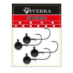 Джигголівка вольфрам Viverra 0,9g #2 Black (4шт) (132TBJ02)