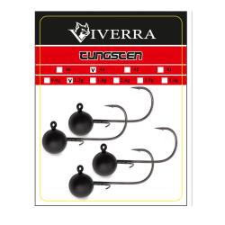 Джигголівка вольфрам Viverra 1,3g #4 Black (4шт) (364TBJ04)