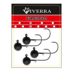 Джигголівка вольфрам Viverra 1,8g #4 Black (4шт) (116TBJ04)