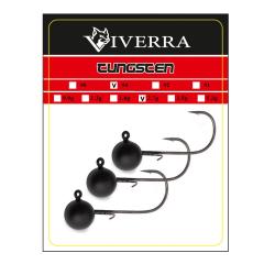 Джигголівка вольфрам Viverra 1,8g #4 Black (4шт) (116TBJ04)