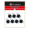 Розбірна вольфрамова чебурашка Viverra 1,5g Black (8шт) (1.5TCBS-B)