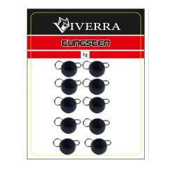 Розбірна вольфрамова чебурашка Viverra 2g Matte Black (7шт) (2TCBS-MB)