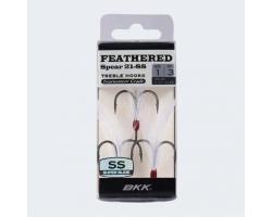 Трійник BKK Feathered с пером white 21-SS #8 (A-ET-6180)