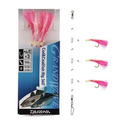 Монтаж Daiwa Grand Wave Cod & Pollack Rig 150cm 0.8/0.9mm #4/0 White (16517-221)
