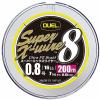 Шнур Duel Super X-Wire 8 200m 5Color Yellow Marking 12kg 0.19mm #1.2
