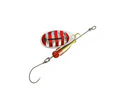 Блешня Cormoran Bullet Single Hook №1 3g #Silver/Red stripes (50-85031)