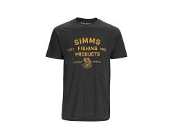 Футболка Simms Stacked Logo Bass T-Shirt Charcoal Heather XL (14097-086-50)
