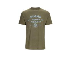Футболка Simms Stacked Logo Bass T-Shirt Military Heather XL (14097-914-50)