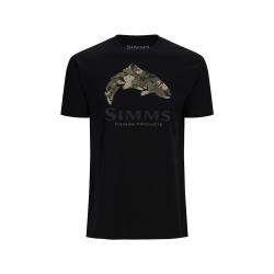 Футболка Simms Trout Regiment Camo Fill T-Shirt Black XL