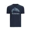 Футболка Simms Trout Regiment Camo Fill T-Shirt Navy Heather XL