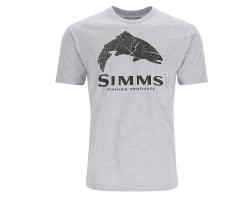 Футболка Simms Wood Trout Fill T-Shirt Grey Heather XL (13437-067-50)