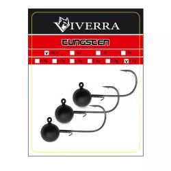 Джигголівка вольфрам Viverra 10,6g #1/0 Black (2шт) (38TBJ10)