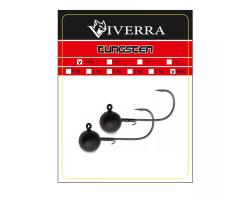 Джигголівка вольфрам Viverra 10,6g #7/0 Black (2шт) (38TBJ70)