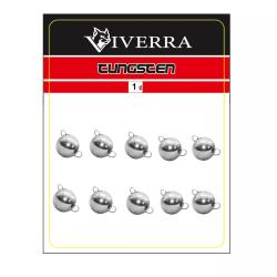 Розбірна вольфрамова чебурашка Viverra 18g Electroplated silver (2шт) (18TCBS-ES)