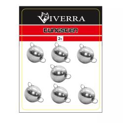 Розбірна вольфрамова чебурашка Viverra 18g Electroplated silver (2шт) (18TCBS-ES)