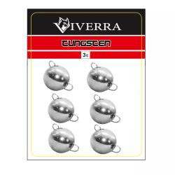 Розбірна вольфрамова чебурашка Viverra 18g Electroplated silver (2шт) (18TCBS-ES)