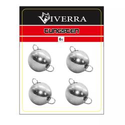 Розбірна вольфрамова чебурашка Viverra 18g Electroplated silver (2шт) (18TCBS-ES)
