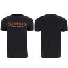 Футболка Simms Logo T-Shirt Dark Gunmetal Heather XL