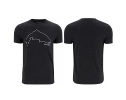 Футболка Simms Trout Outline T-Shirt Dark Gunmetal Heather XXL (13519-1293-60)