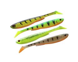 Силікон Daiwa Prorex Slim Shady Flash Set 105mm 8.0g 4pcs #Color Mix 2 (15100-701)