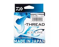 Флюорокарбон Daiwa J-Thread Fluorocarbon Ice Line 50m 2.1kg 0.17mm #Natural Clear (4000 3079)