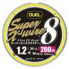 Шнур Duel Super X-Wire 8 200m 5Color Yellow Marking 12kg 0.19mm #1.2