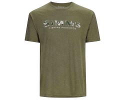 Футболка Simms Logo T-shirt RC Dark Clover/Military Heather XXL (12803-1097-60)